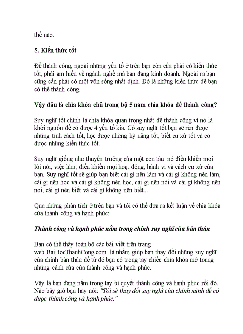 image for page Bí quyết thành công và hạnh phúc