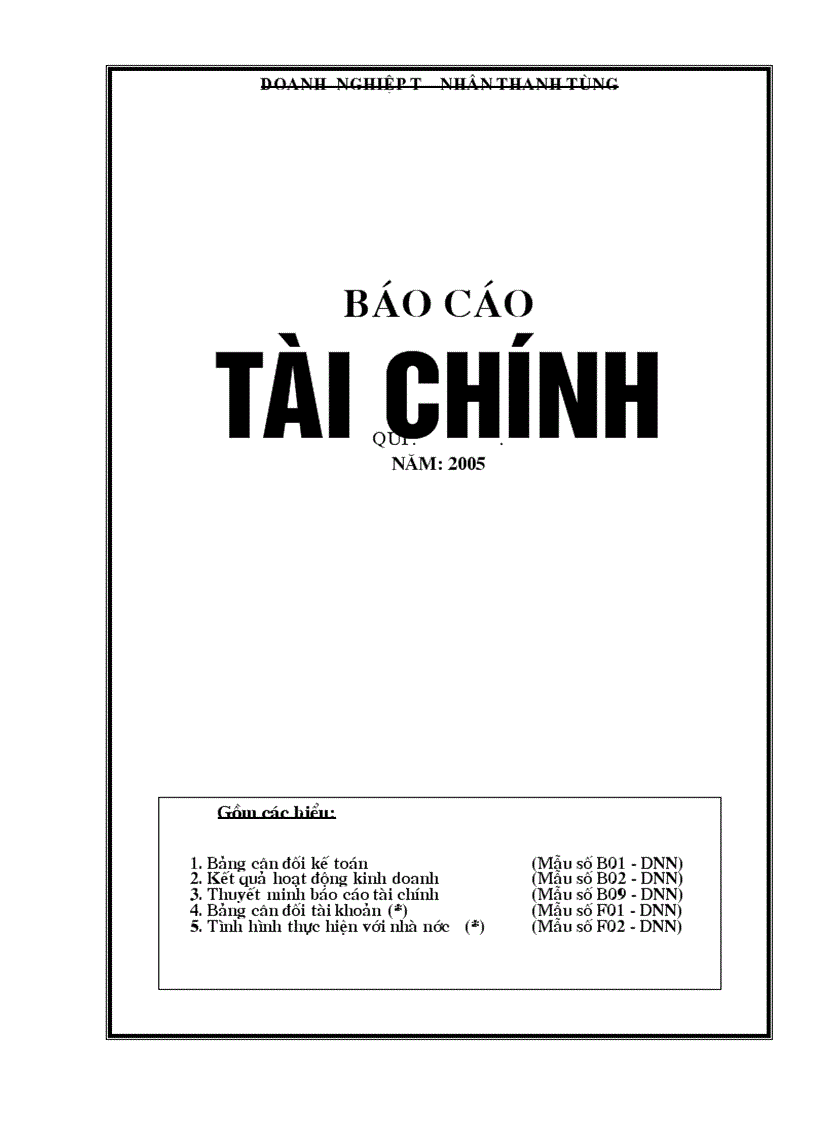Bia Bao Cao Tai Chinh