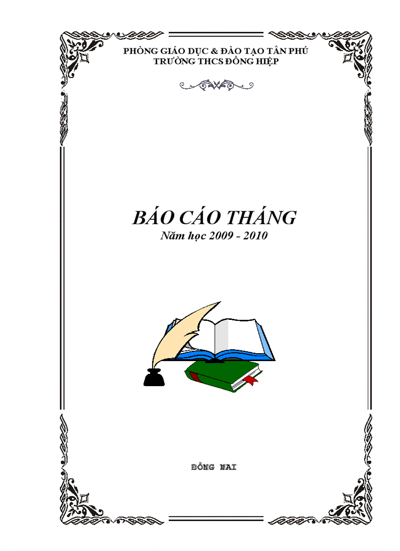 image for page Bìa báo cáo tháng