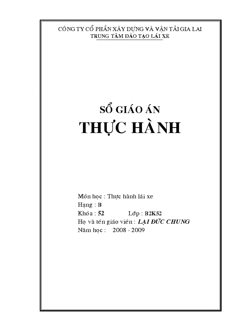 Bia Giao An Day Lai Ôtô Thực Hành Hạng B2