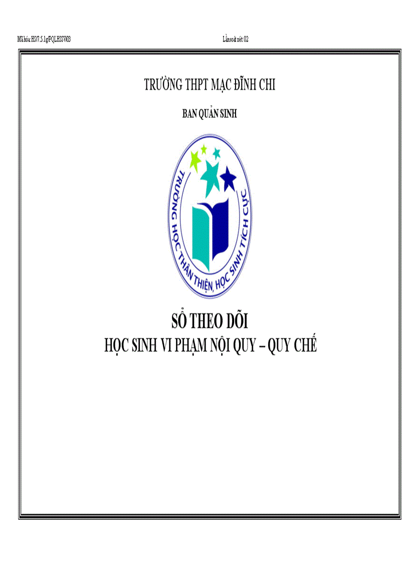 image for page Bìa sổ theo dõi Quản sinh