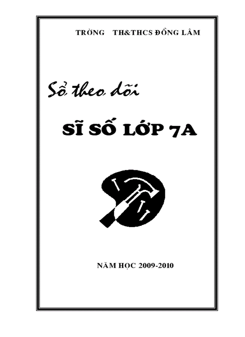 image for page Bìa Sổ theo dõi sĩ số học sinh