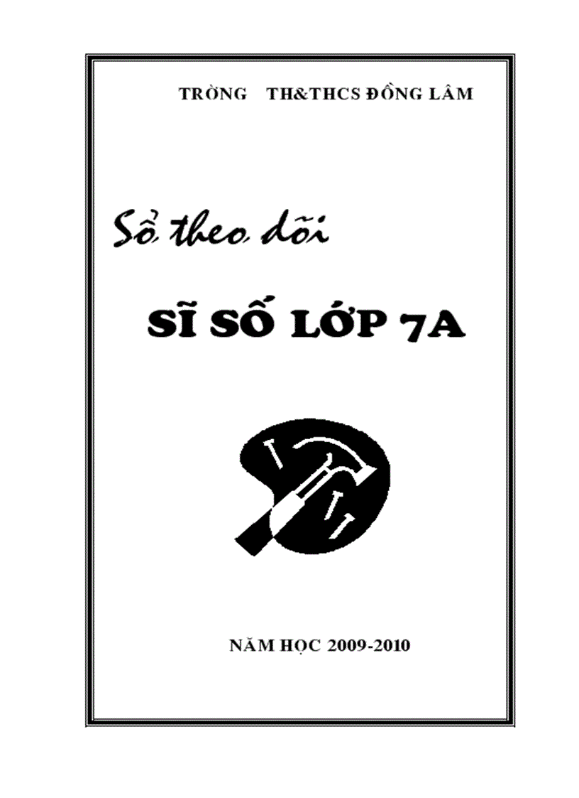 image for page Bìa Sổ theo dõi sĩ số học sinh