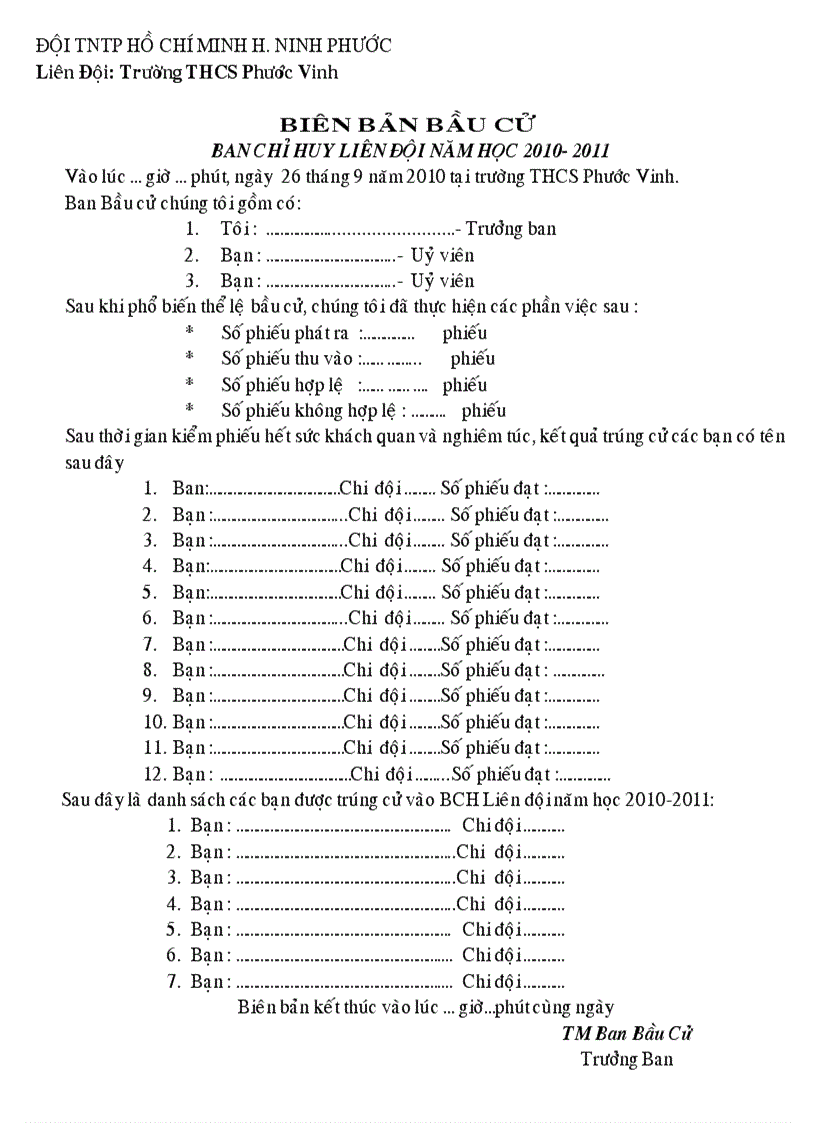 image for page Bien ban bau cu