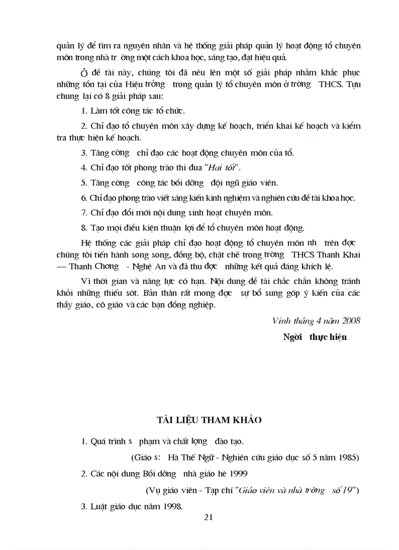 image for page Biện pháp chỉ đạo tổ chuyên môn