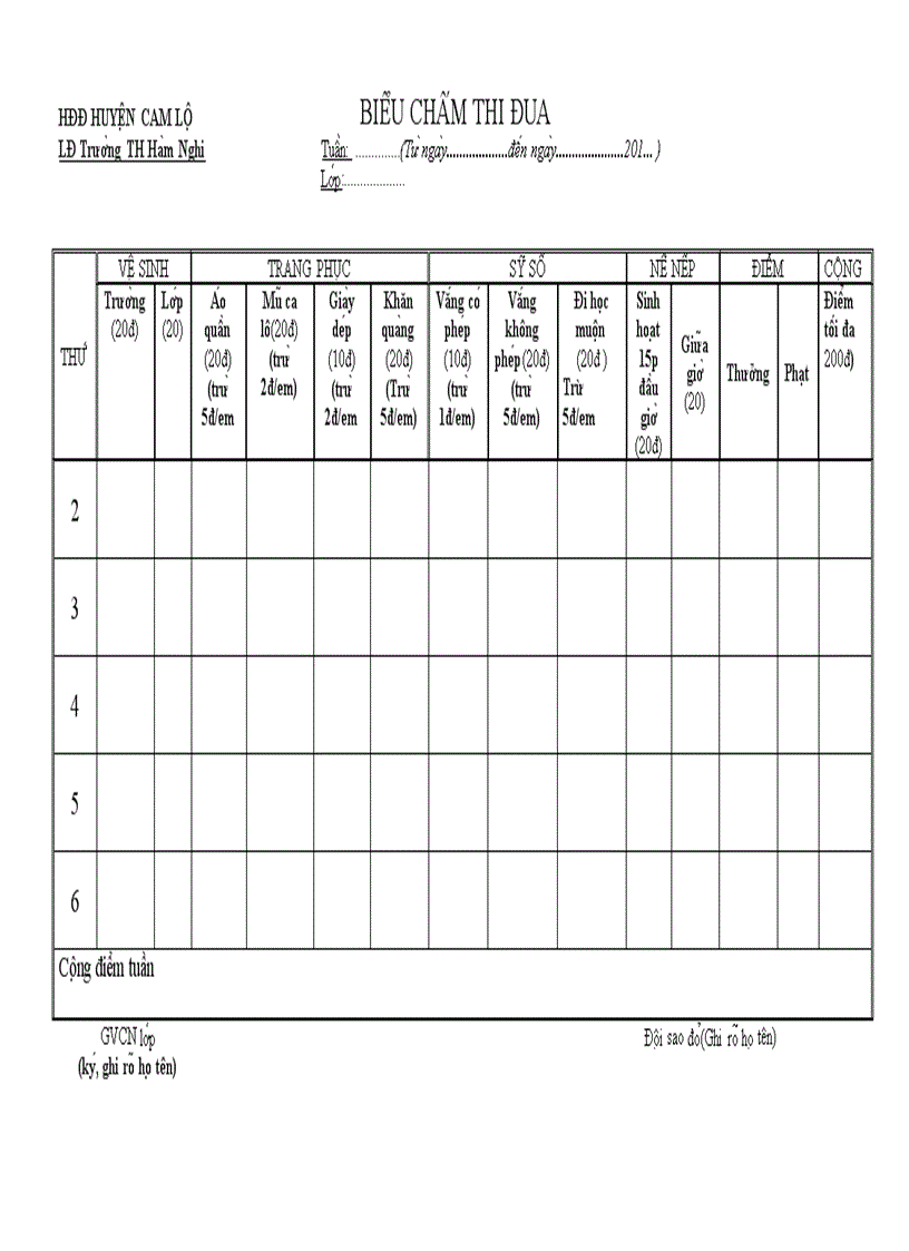 image for page Bieu cham thi dua