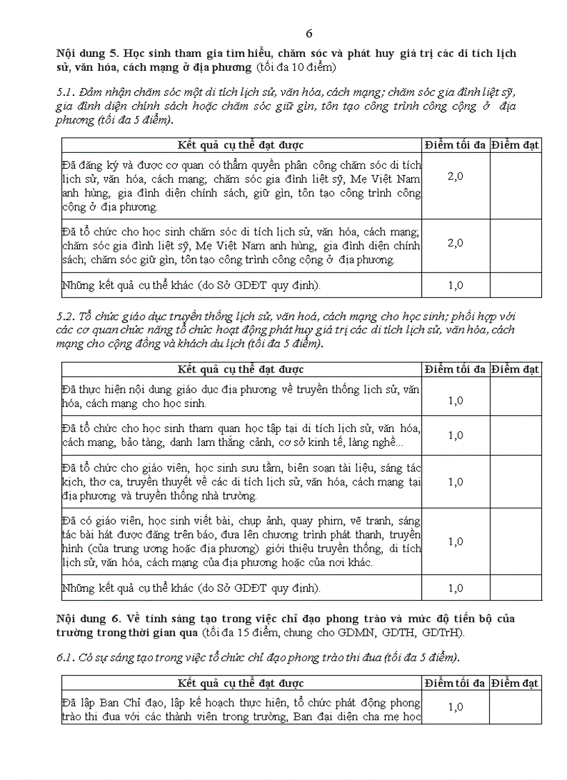 image for page Biểu mẫu chấm điểm