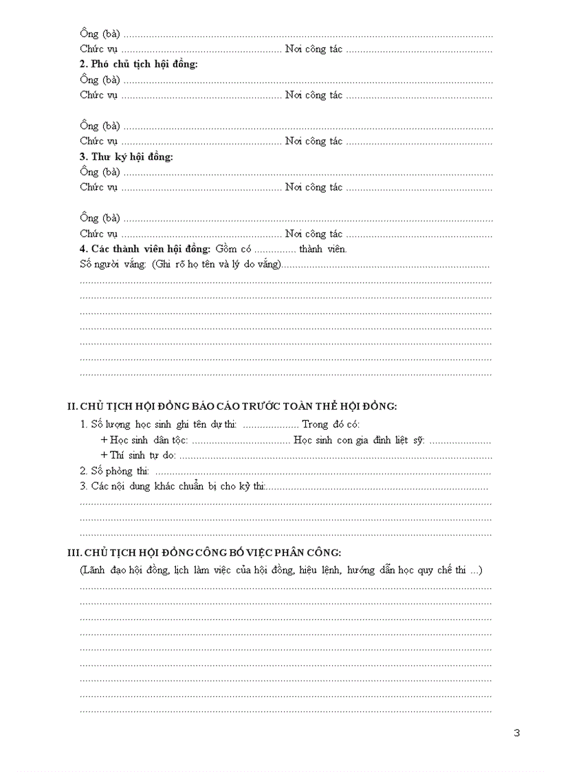 image for page Bo bien ban hoi dong coi thi