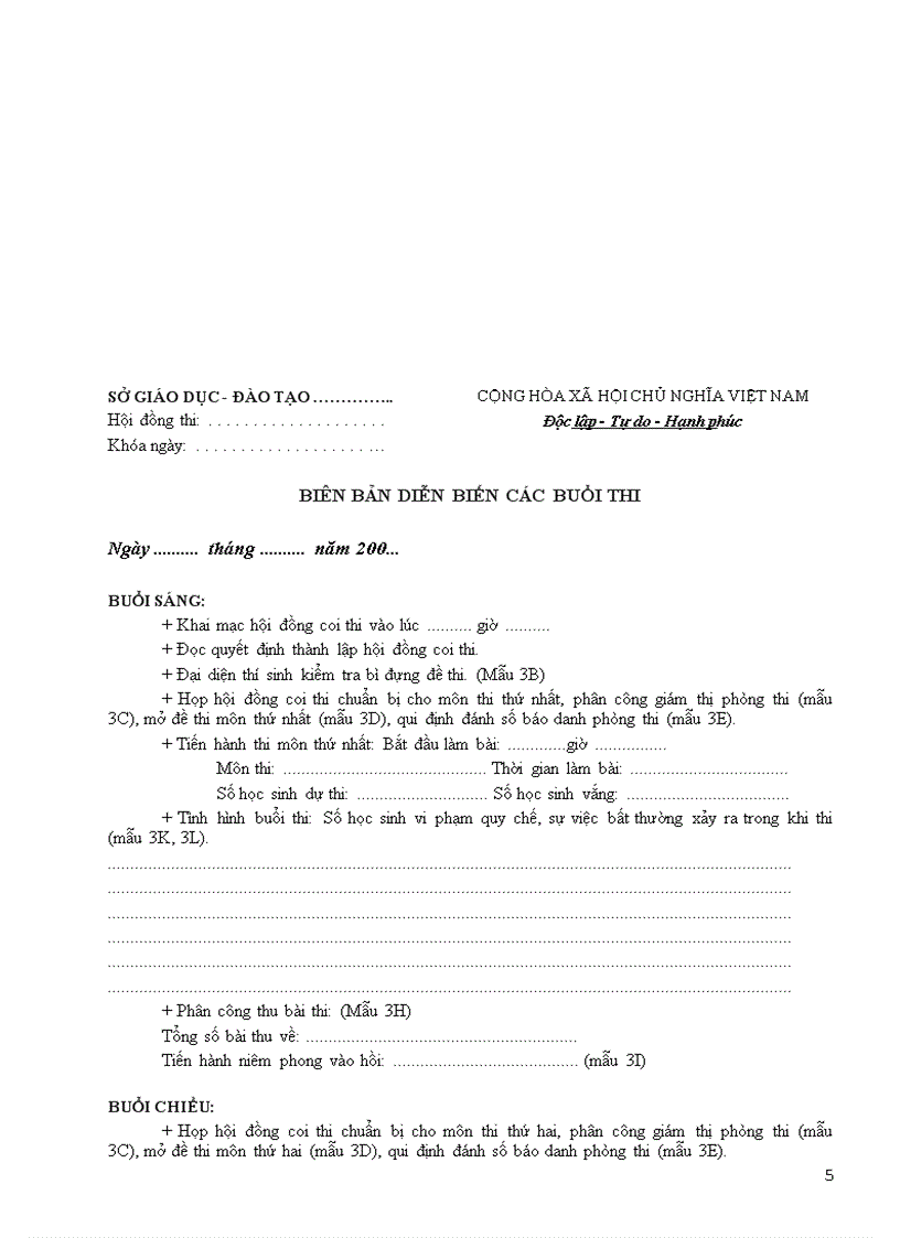 image for page Bo bien ban hoi dong coi thi