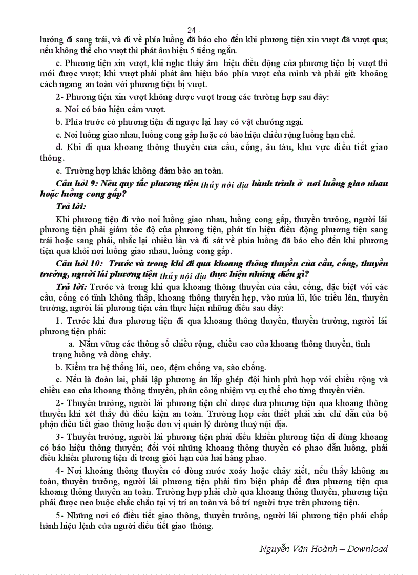 image for page Bộ câu hỏi Hội thi ATGT 2011