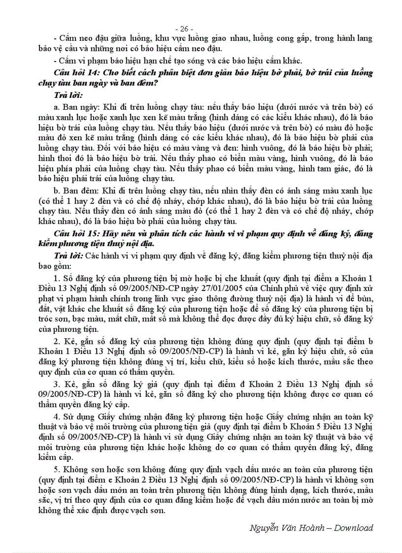 image for page Bộ câu hỏi Hội thi ATGT 2011