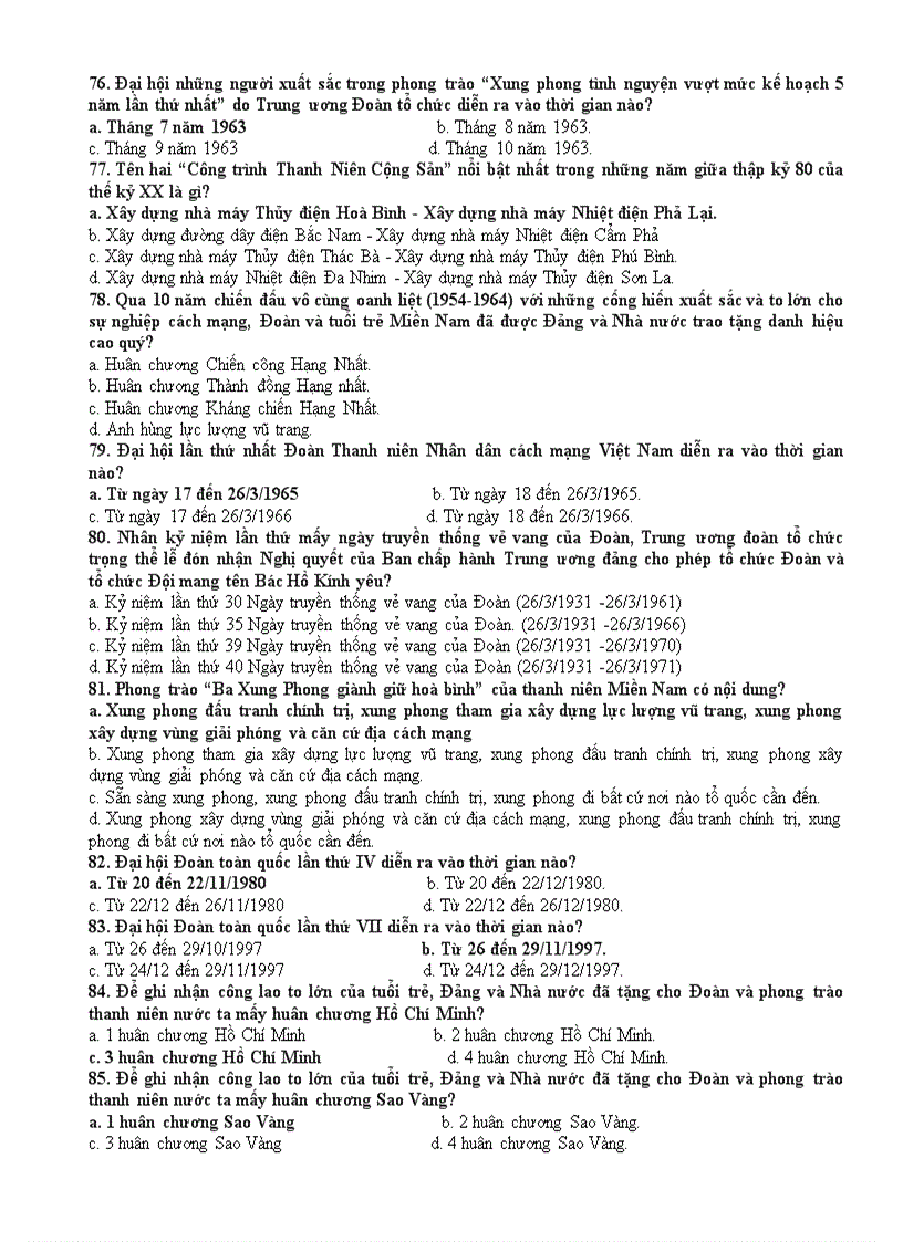 image for page Bộ câu hỏi thi Bí thư Đoàn giỏi