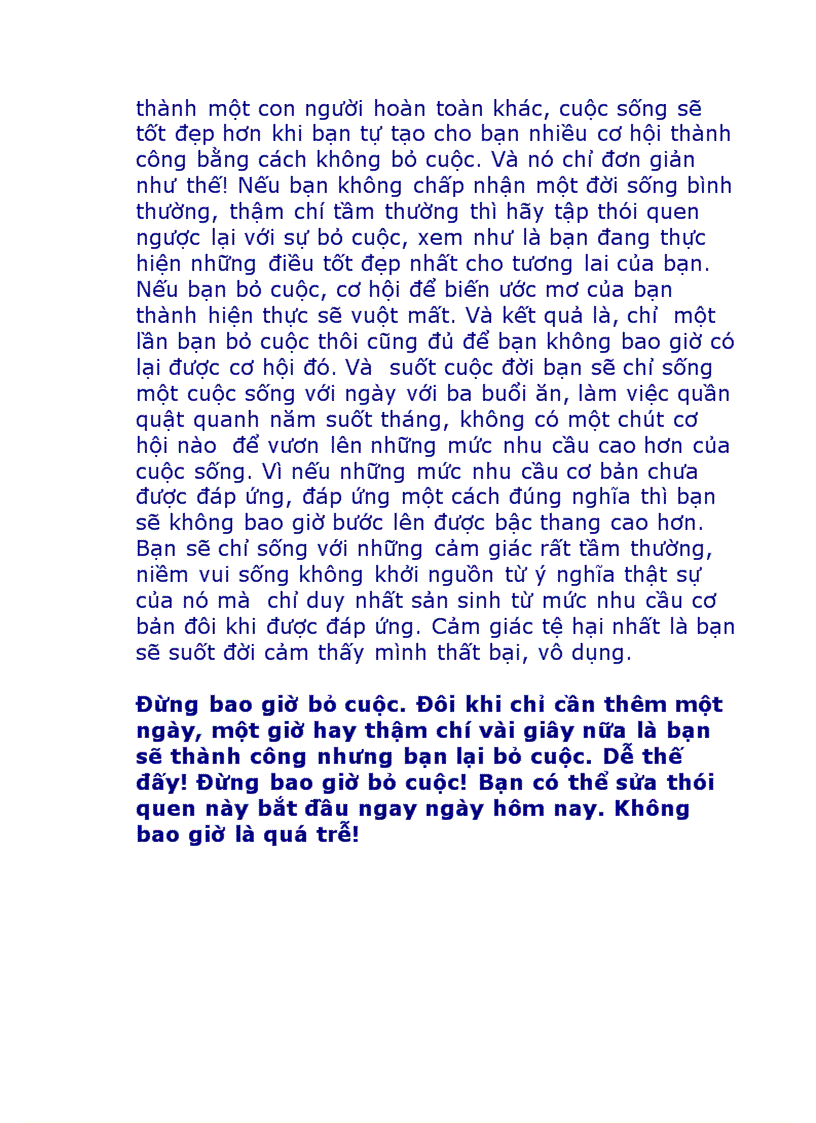 image for page Bỏ cuộc là điều dễ nhất