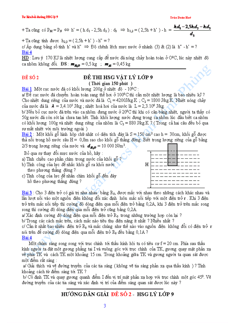 image for page Bộ đề học sinh giỏi vật lý 9