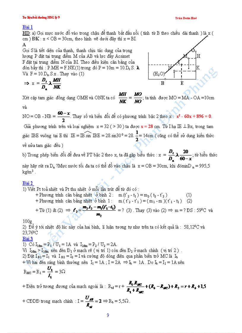 image for page Bộ đề học sinh giỏi vật lý 9