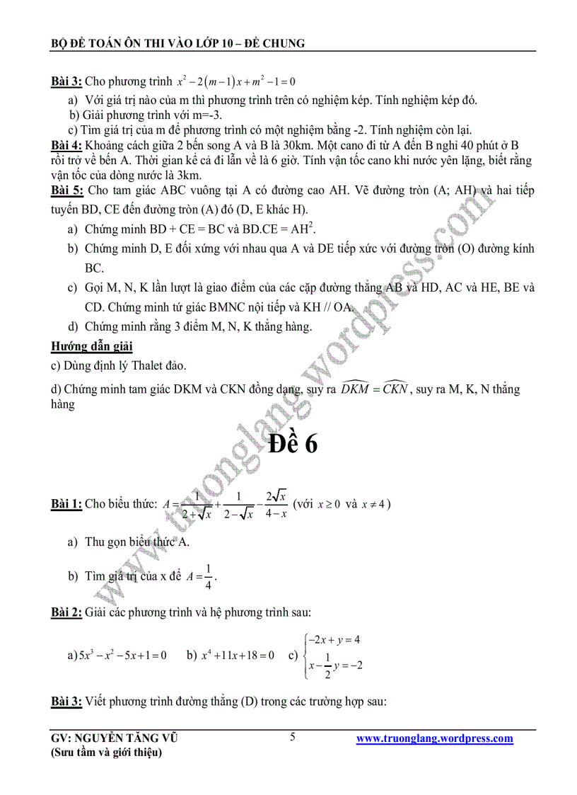 image for page Bộ đề ôn thi vào 10 môn Toán