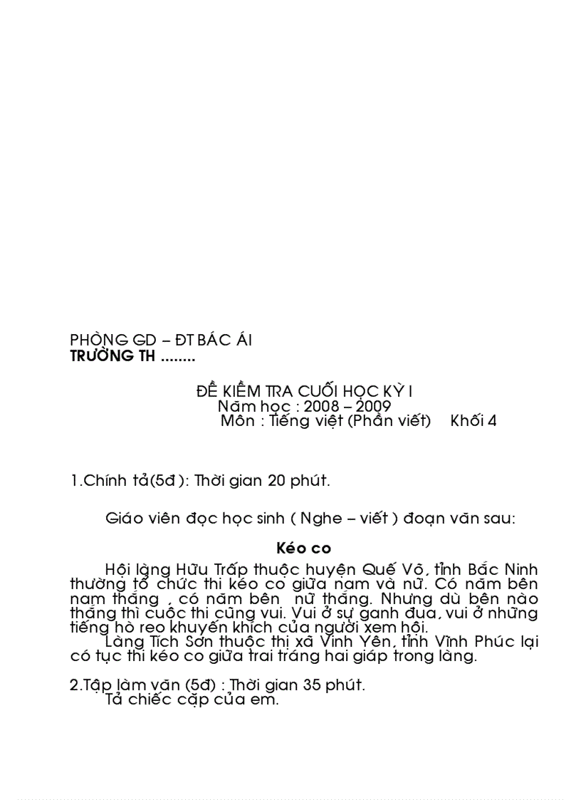 image for page Bộ đề thi HK1 khối 4 5 2009 2010