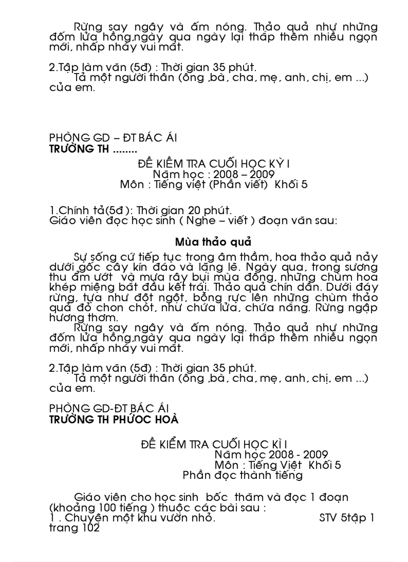 image for page Bộ đề thi HK1 khối 4 5 2009 2010