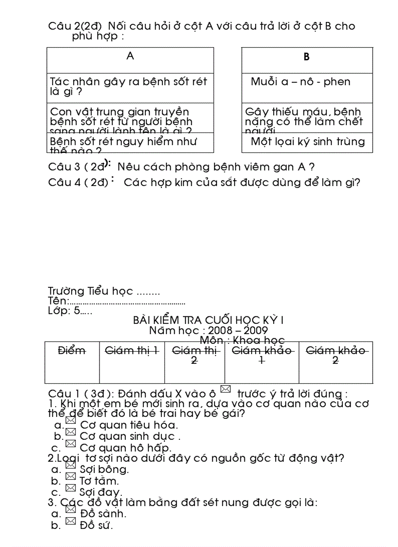 image for page Bộ đề thi HK1 khối 4 5 2009 2010