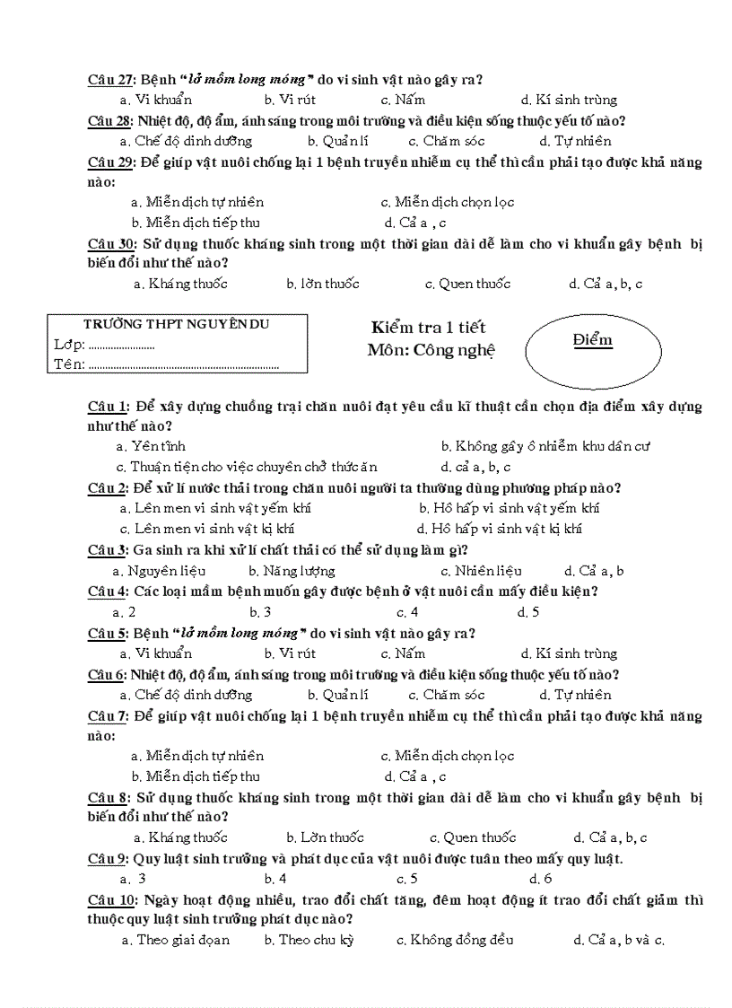 image for page Bộ đề thi môn Sinh nâng cao