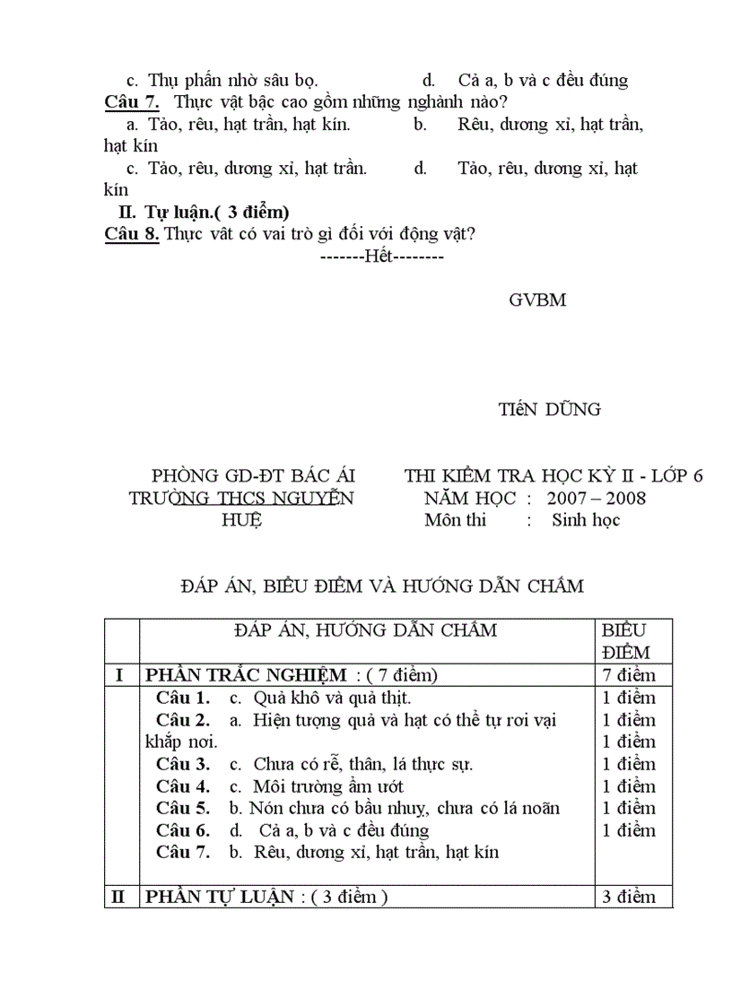 image for page Bộ đề thi Môn Sinh THCS