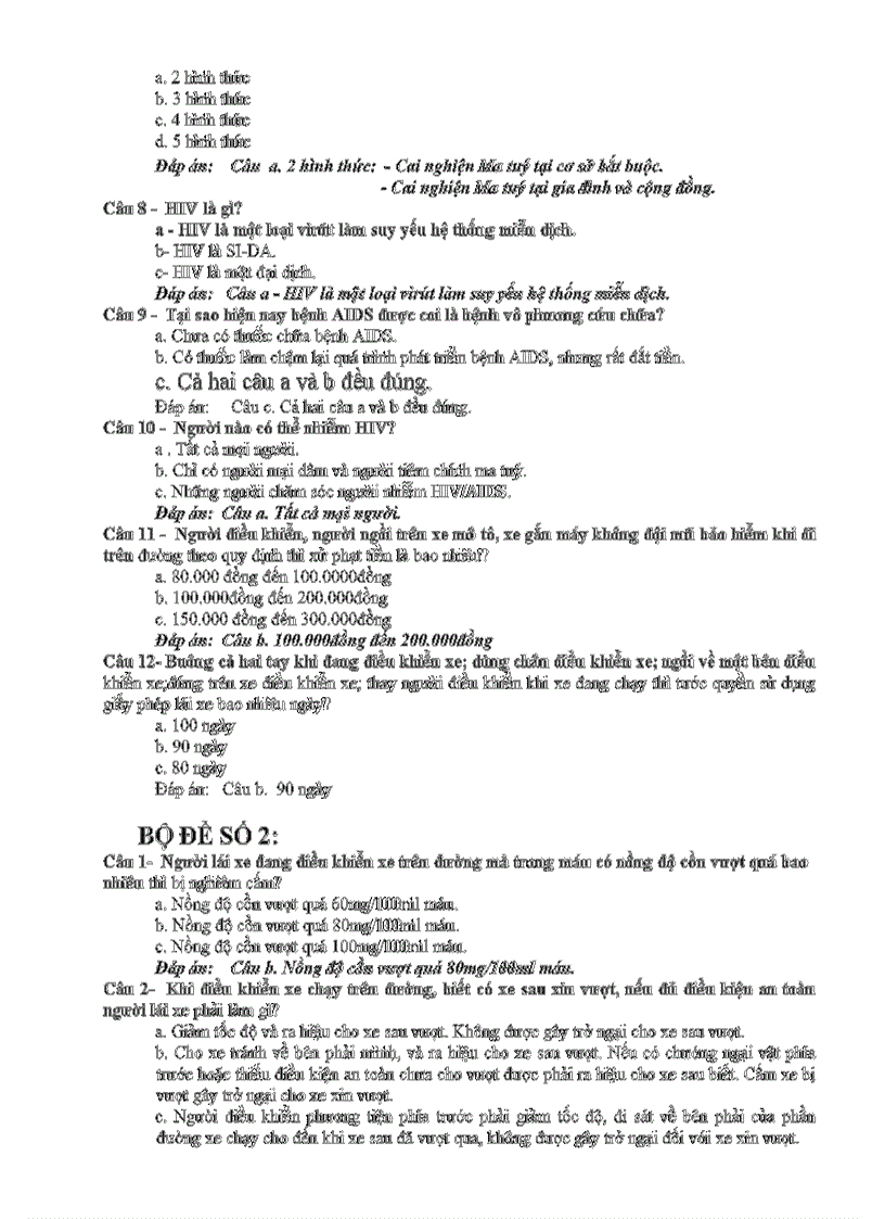 image for page Bộ đề thi ngoại khóa về an toàn giao thông và tệ nạn xã hội