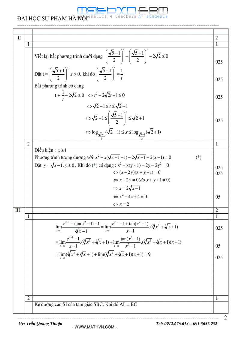 image for page Bộ đề thi thử của ĐHSP Hà Nội năm 2010