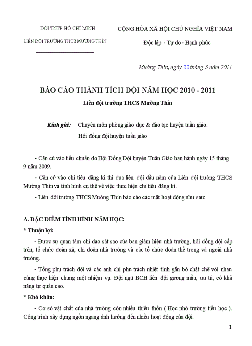 image for page Bộ hồ sơ hoàn thiện thi đua liên đội cuối năm 2011