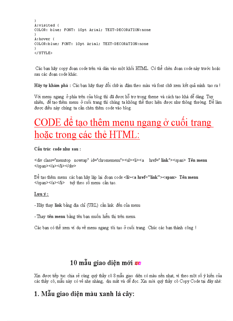 image for page Bộ sưu tập Code mới
