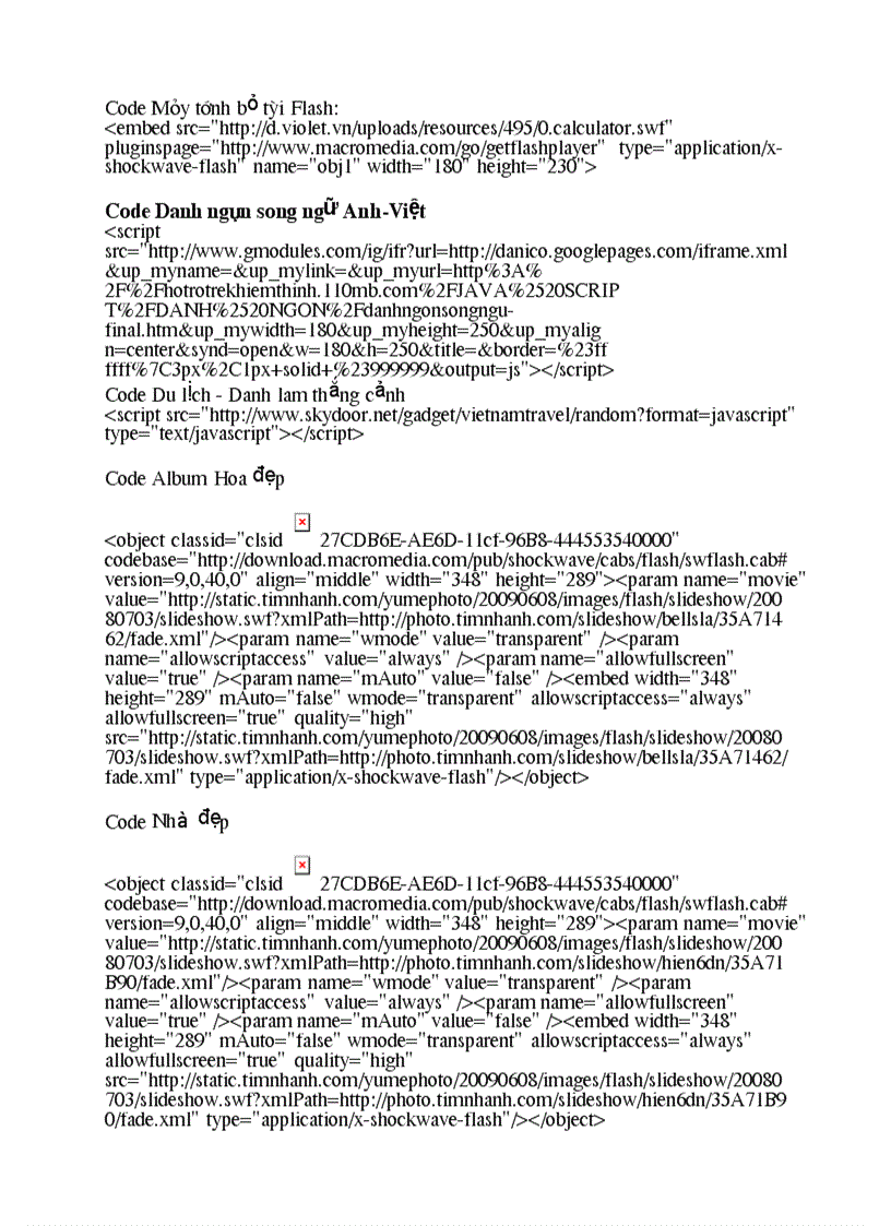 image for page Bộ sưu tập code