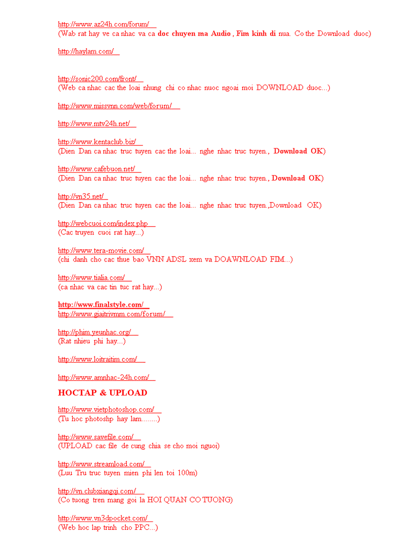 image for page Bộ sưu tập web hay