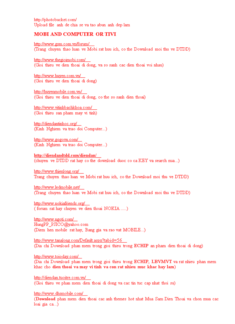 image for page Bộ sưu tập web hay