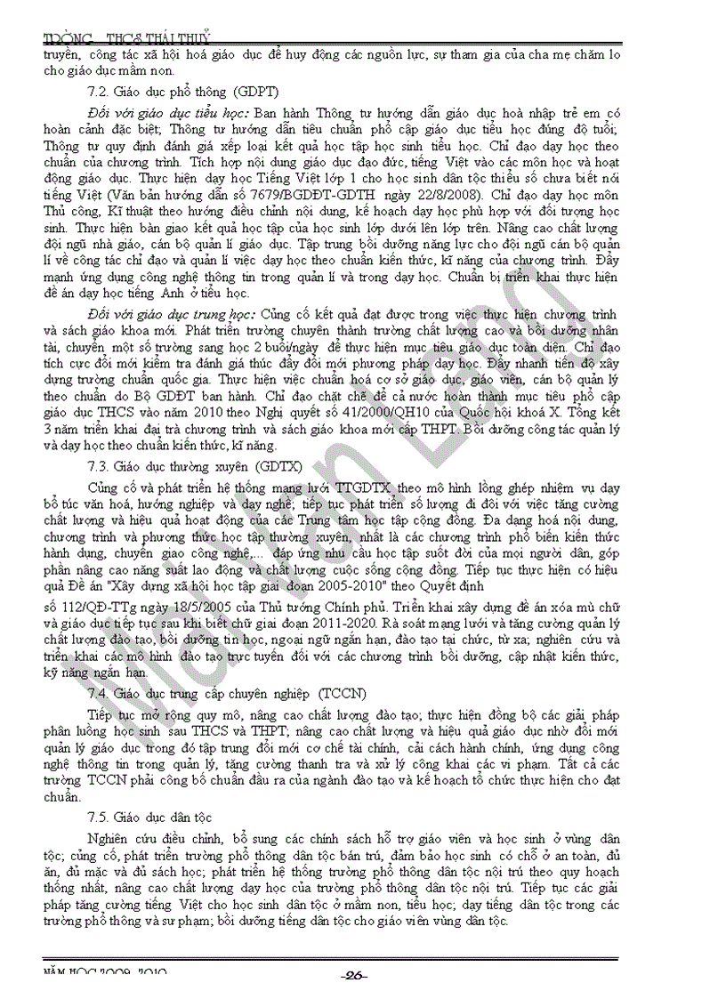 image for page Bồi dưỡng thường xuyên hè 2009