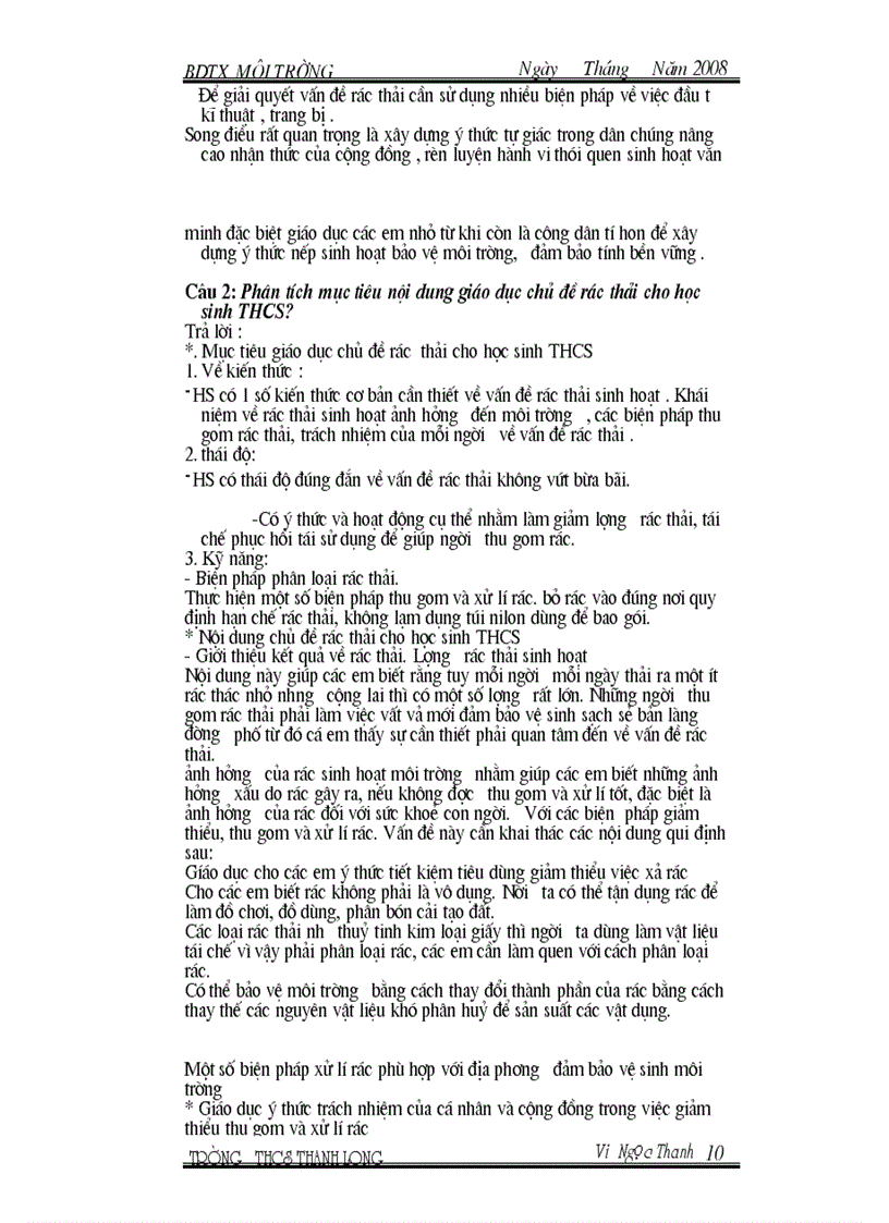 image for page Bồi dưỡng thường xuyên MÔI TRƯỜNG