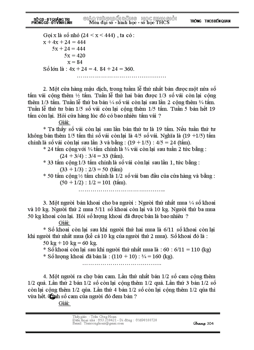 image for page Bồi dưỡng Toán THCS