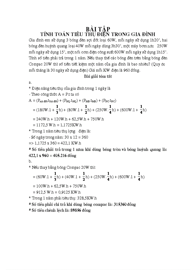 image for page BT tính toán tiêu thụ điện năng trong gd