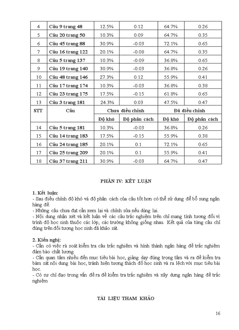 image for page Bước đầu nghiên cứu cách điều chỉnh một số câu trắc nghiệm khách quan trong sách bài tập môn sinh học lớp 12 nâng cao