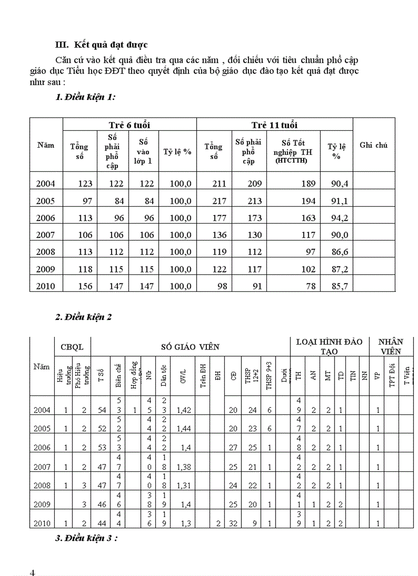 Báo cáo 10 năm phổ cập 1