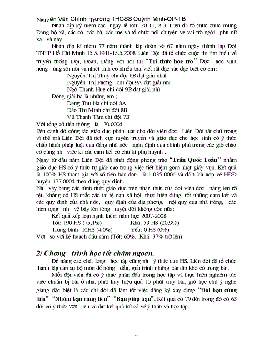 image for page Báo cáo công tác đội 1