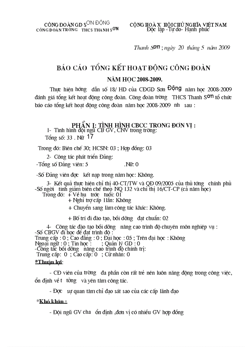 image for page Báo cáo tổng kết công đoàn 2008 2009 1