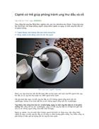 Cà phê có thể giảm ung thư đầu và cổ