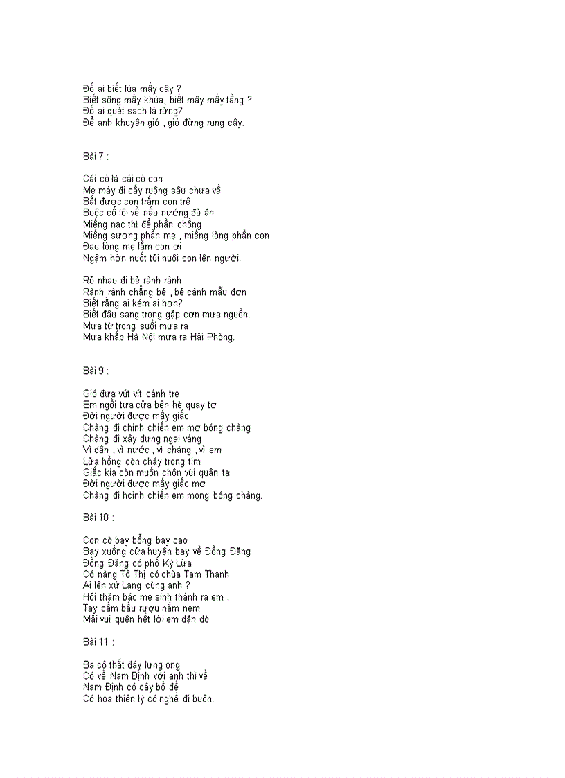 image for page Các bài hát ru