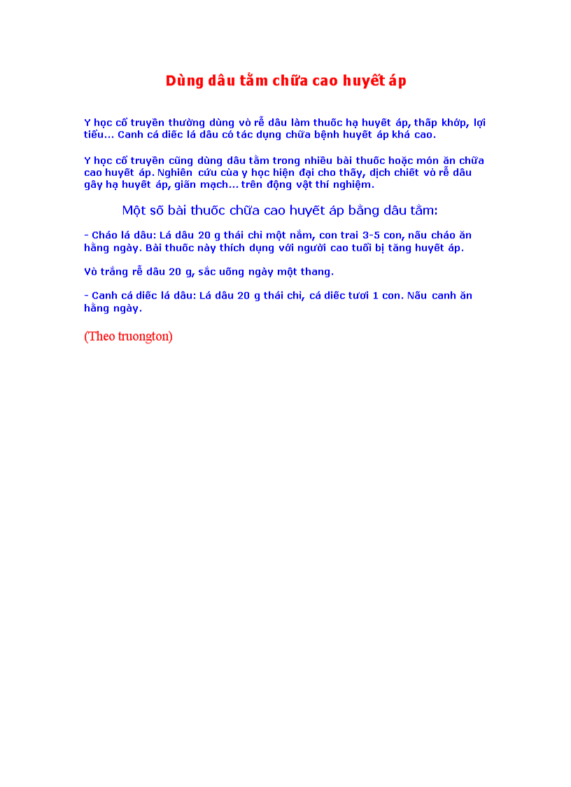 image for page Các bài thuốc từ cây dâu