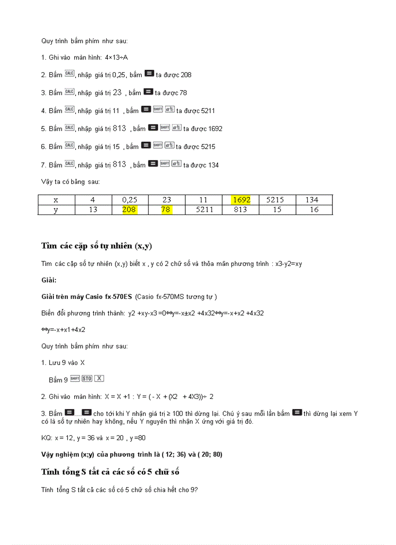 image for page Các bài toán CASIO CẤp II