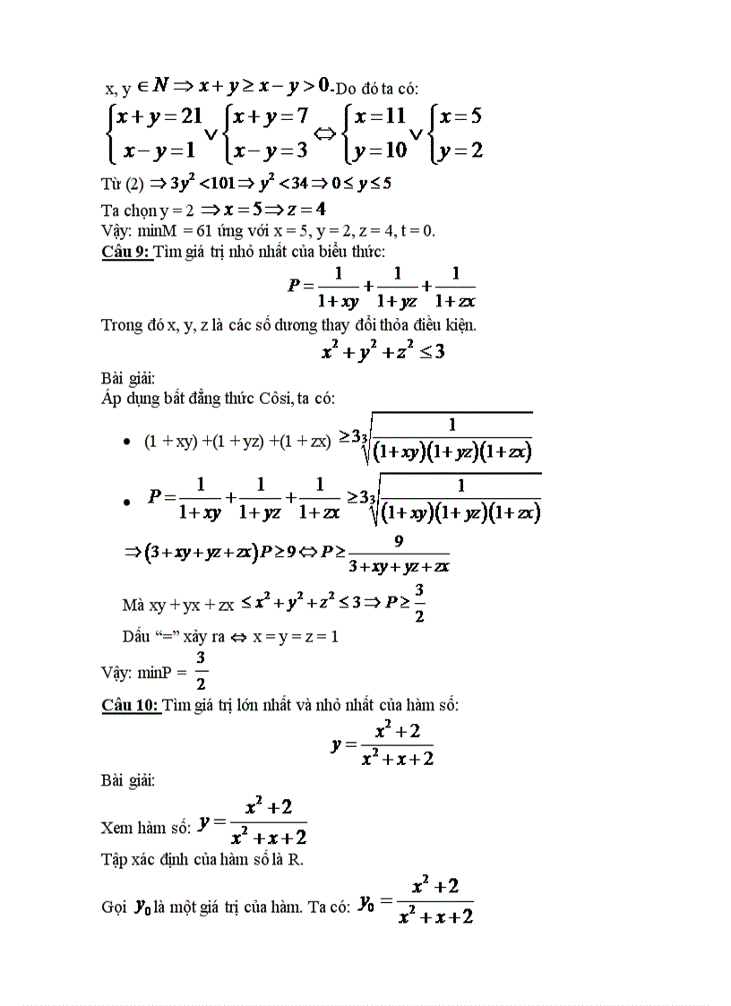 image for page Các bài toán cực trị