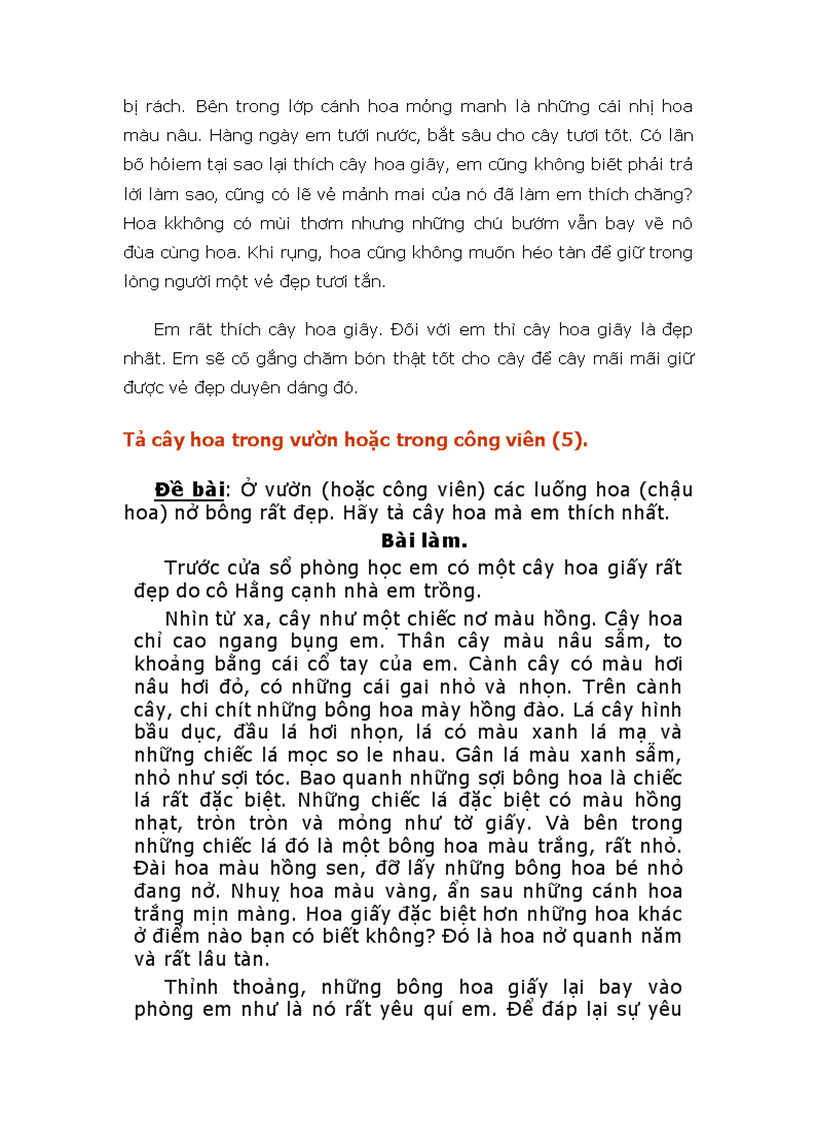 image for page Cac bai van mau lop 4