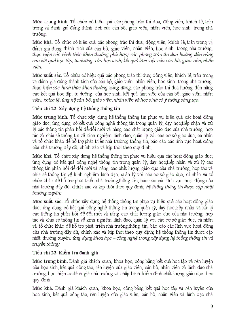 image for page Các biểu mẫu đánh giá hiệu trưởng