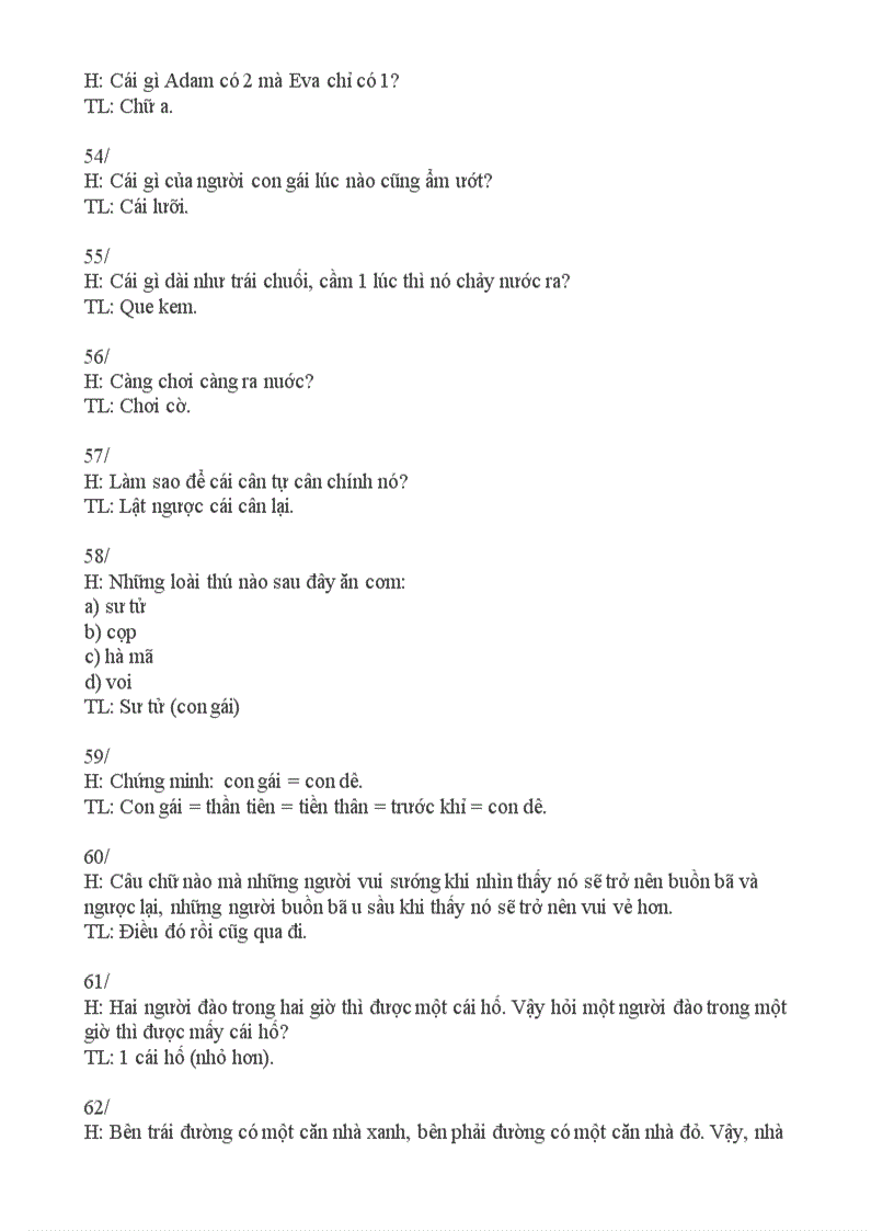 image for page Các câu đố hay