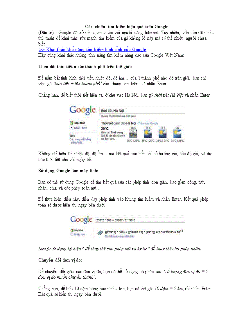 image for page Các chiêu tìm kiếm hiệu quả trên Google