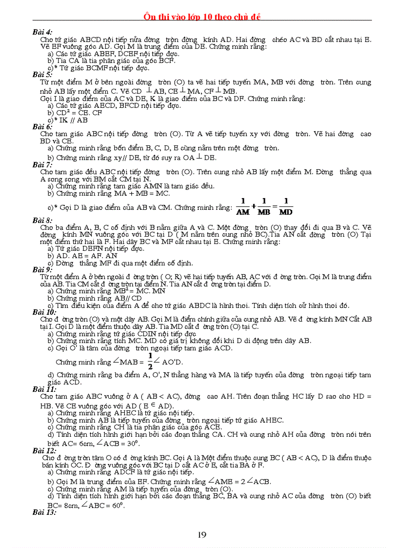 image for page Các dạng Toán ôn thi vào THPT